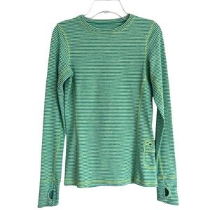 Ivivva Lululemon Girls striped long sleeve athletic top. Size 12 crew neck.